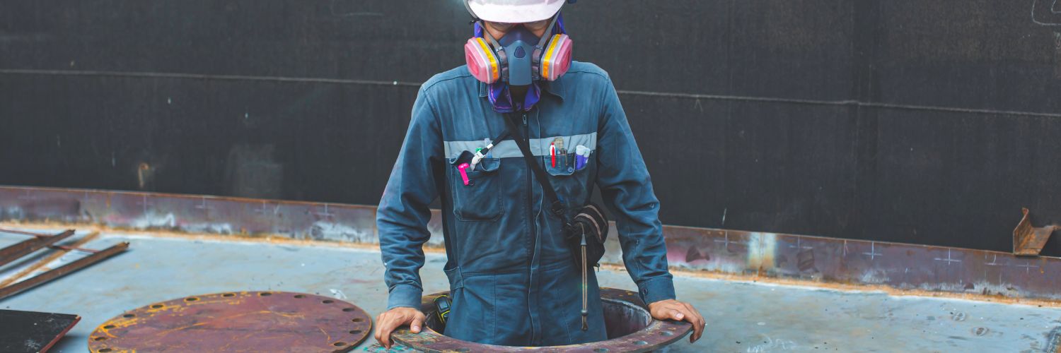 worker following confined space rules